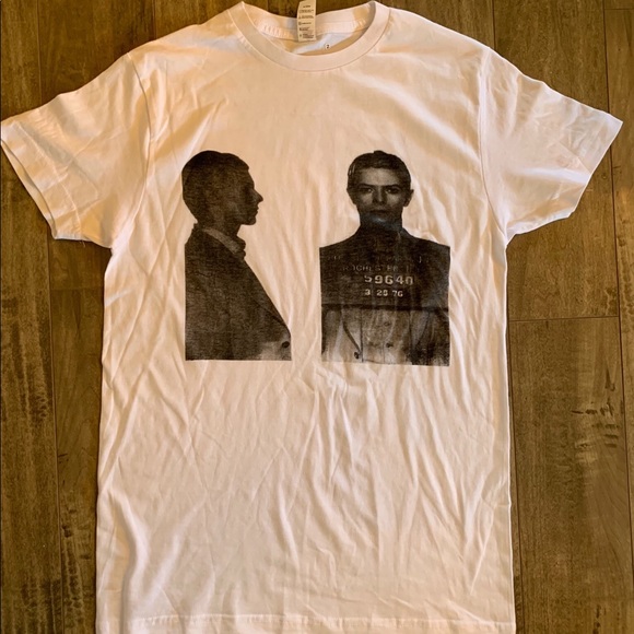David Bowie Mug Shot T Shirt - Picture 1 of 1